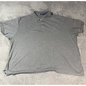 Polo Ralph Lauren Mens Classic Fit Polo Shirt Heather Gray 3XL Embroidered Pony